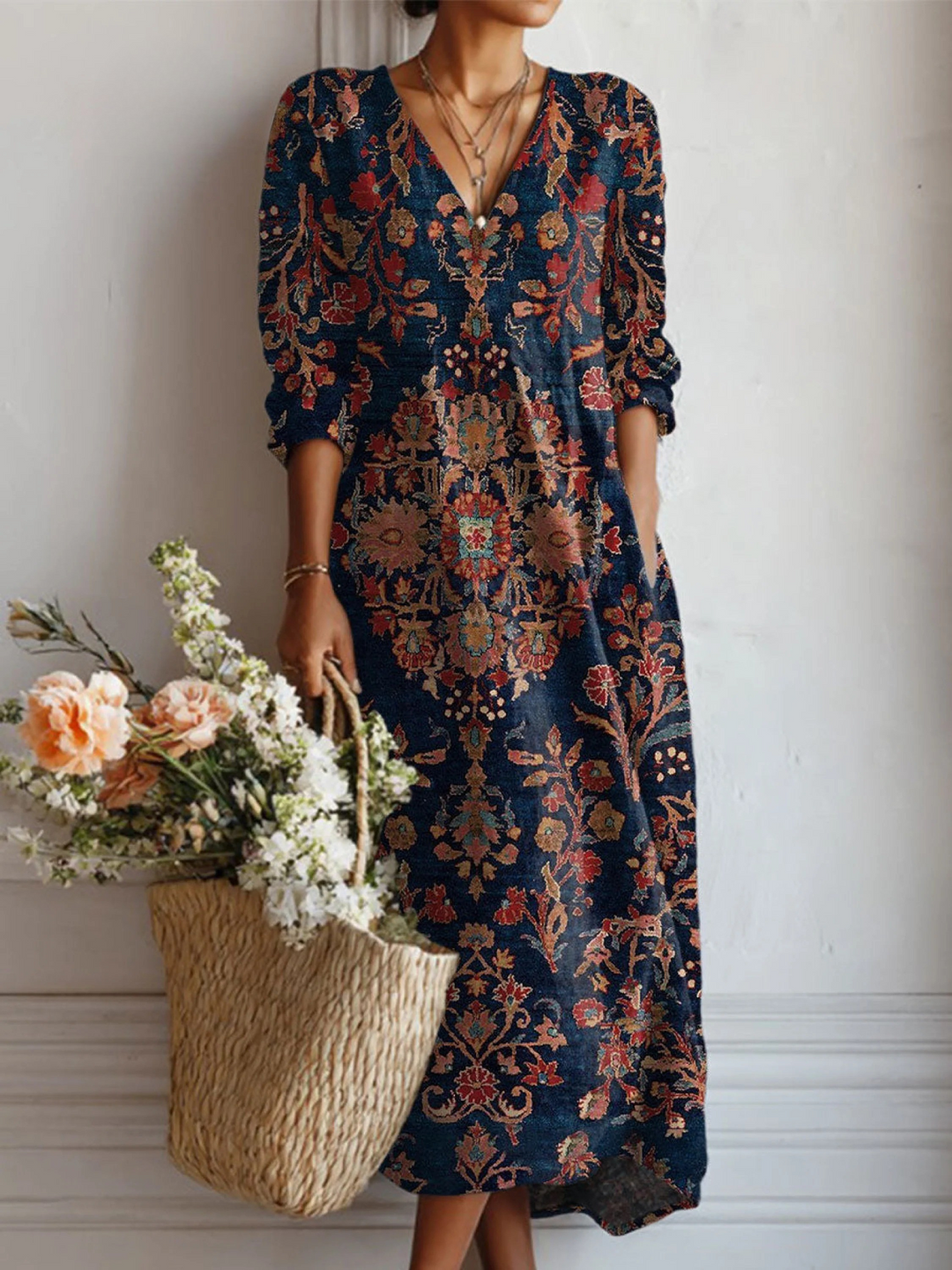 Alessia | Abito Boho Comodo da Giorno - Maria Milano