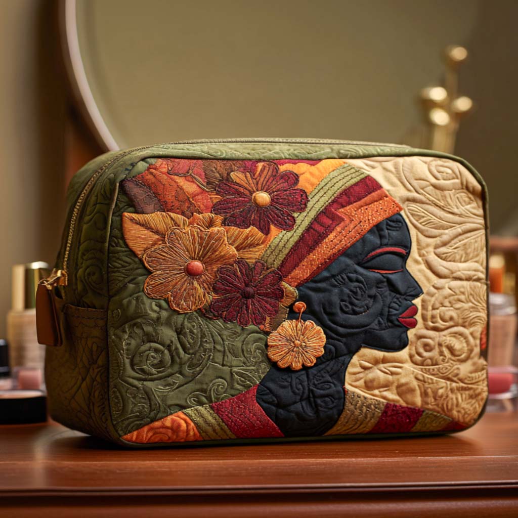Beauty case trapuntato con fiori delicati NCU0NT10374