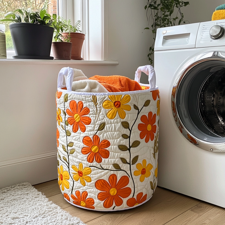 Cesto per la Biancheria Trapuntato Floral Joy NCU0DDK559