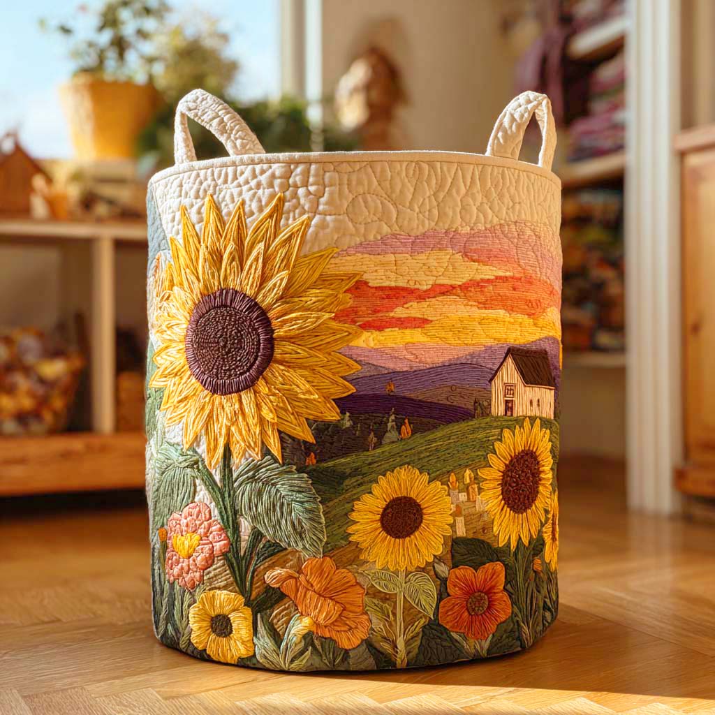Cesto da Lavanderia Trapuntato Girasole NCU0QN042