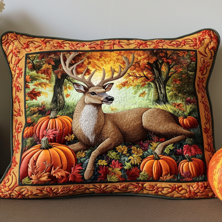 Copricuscino trapuntato con animali del bosco NCU0NT8854