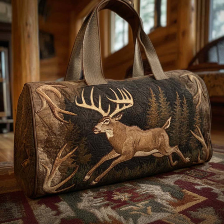 Borsa da viaggio trapuntata con cervo NCU0VT279