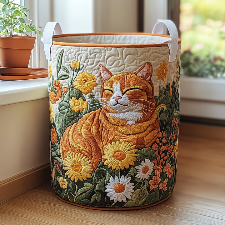 Cesto per la Biancheria Trapuntato a Forma di Gatto NCU0QN017
