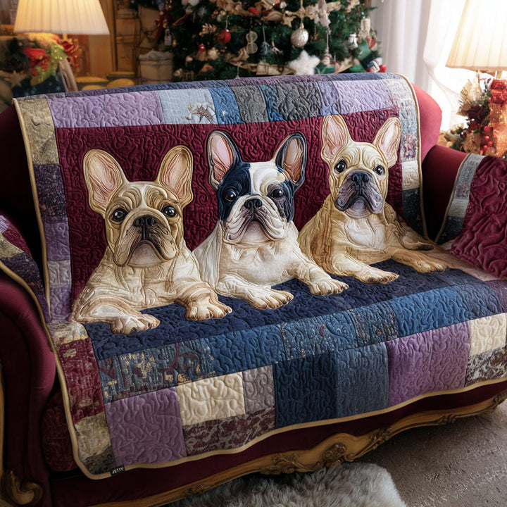 Copertura per Divano Trapuntata Frenchie Love NCU0PT9919