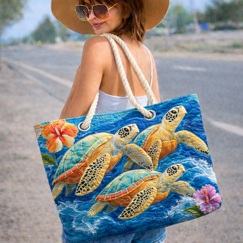 Borsa mare trapuntata Tartaruga Marina II disponibile nelle misure L e XL