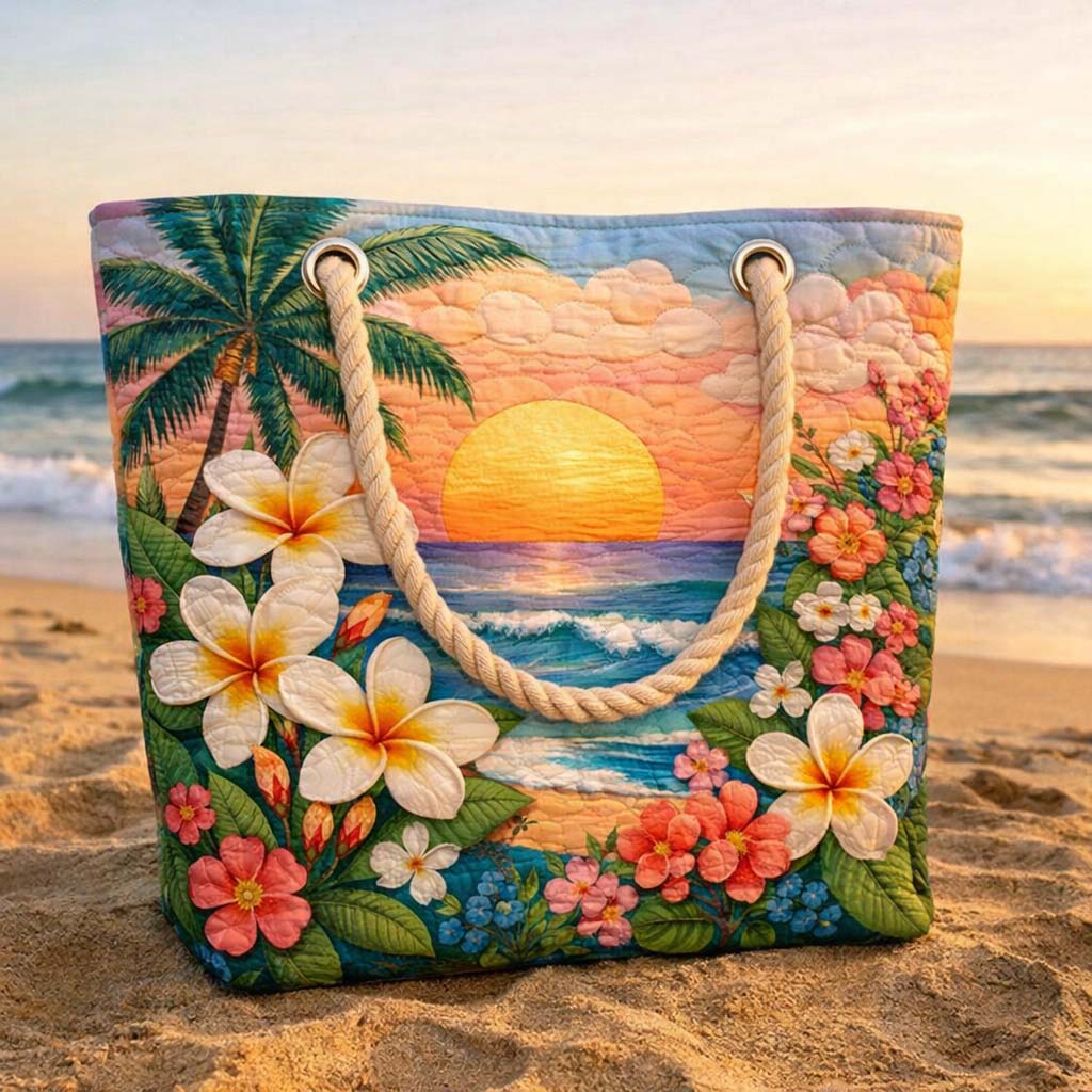 Borsa mare trapuntata Brezza Tropicale disponibile nelle misure L e XL