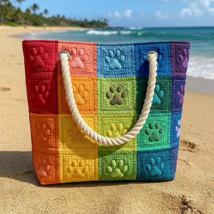 Borsa mare trapuntata Impronte Colorate disponibile nelle misure L e XL