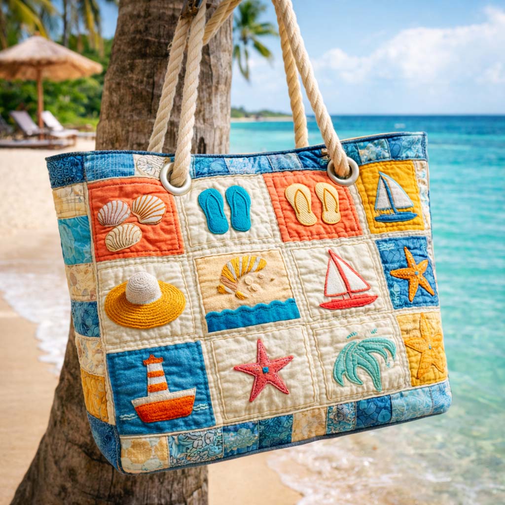 Borsa mare trapuntata Eleganza Estiva disponibile nelle misure L e XL
