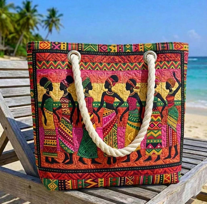 Borsa mare trapuntata Regine Africane disponibile nelle misure L e XL
