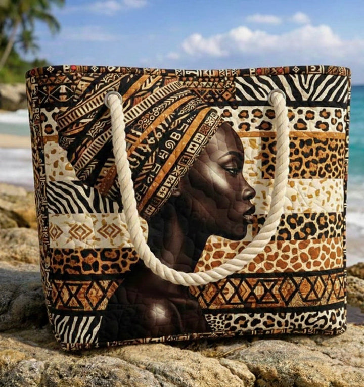 Borsa mare trapuntata Regina Africana disponibile nelle misure L e XL
