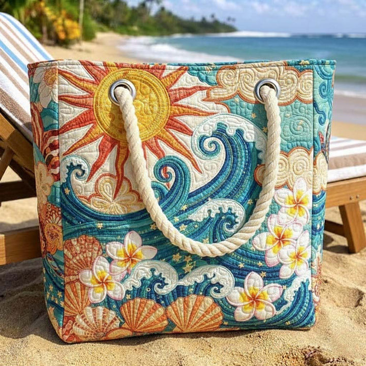 Borsa mare trapuntata Bagliore Dorato disponibile nelle misure L e XL