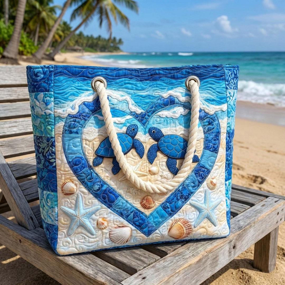 Borsa mare trapuntata Serenità della Tartaruga disponibile nelle misure L e XL