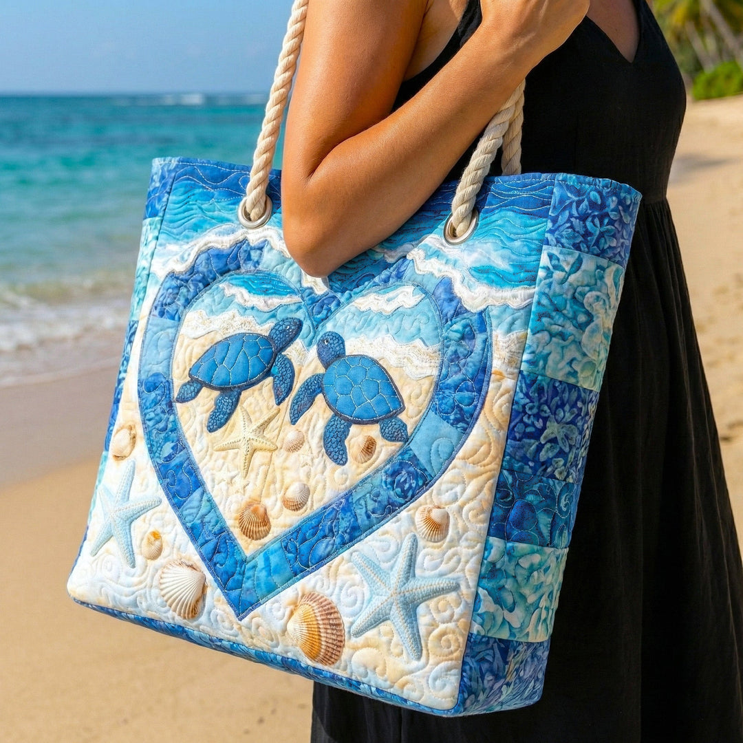 Borsa mare trapuntata Serenità della Tartaruga disponibile nelle misure L e XL