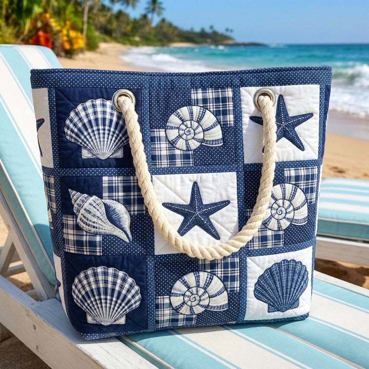Borsa mare trapuntata Serenità di Conchiglie disponibile nelle misure L e XL