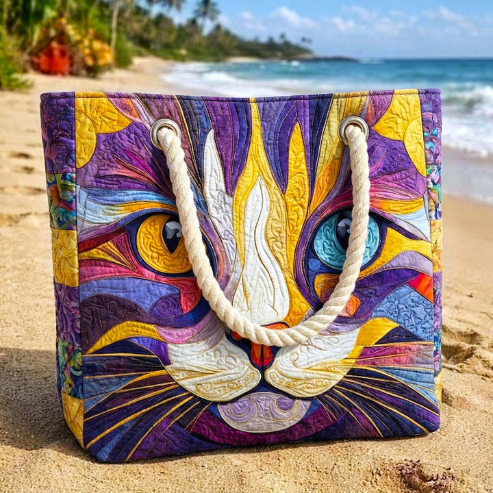 Borsa mare trapuntata Gatto dallo Spirito Libero disponibile nelle misure L e XL