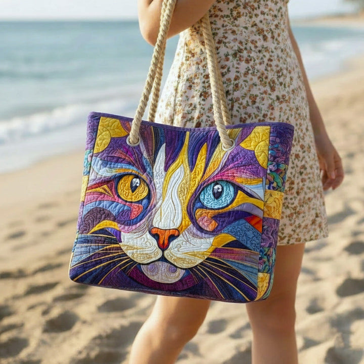 Borsa mare trapuntata Gatto dallo Spirito Libero disponibile nelle misure L e XL