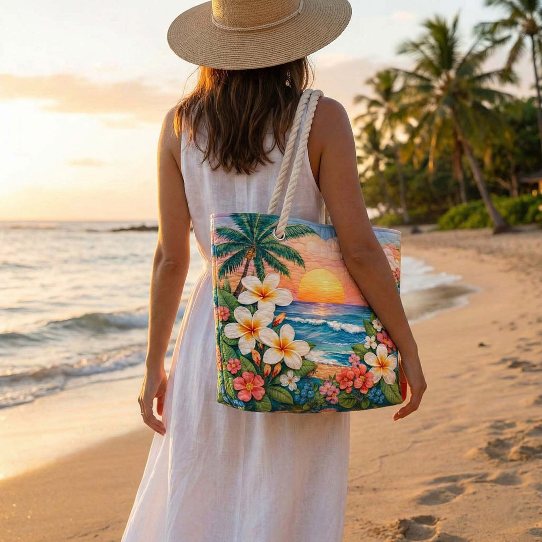 Borsa mare trapuntata Brezza Tropicale disponibile nelle misure L e XL