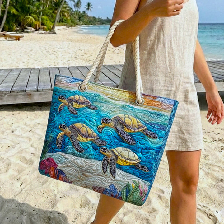 Borsa mare trapuntata Tartaruga Marina disponibile nelle misure L e XL