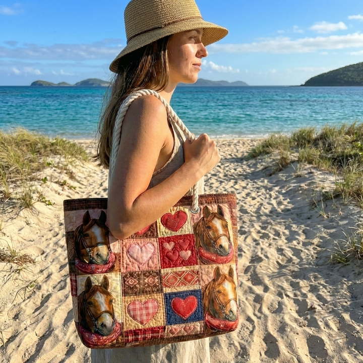 Borsa mare trapuntata Cavallo della Prateria disponibile nelle misure L e XL