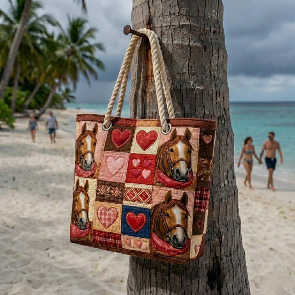 Borsa mare trapuntata Cavallo della Prateria disponibile nelle misure L e XL