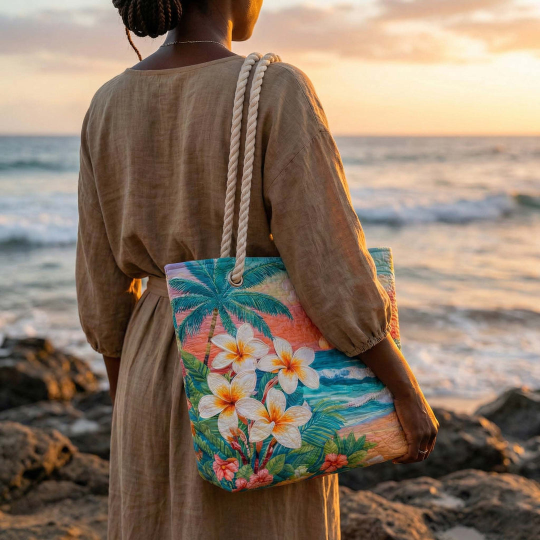 Borsa mare trapuntata Spirito Tropicale disponibile nelle misure L e XL