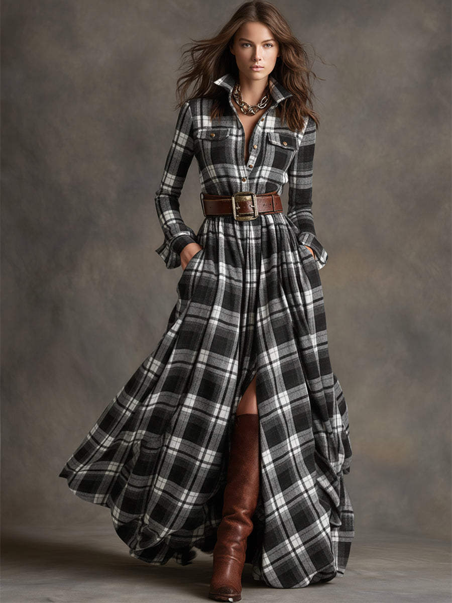 SCARLETT | ABITO CAMICIA MAXI CON CINTURA