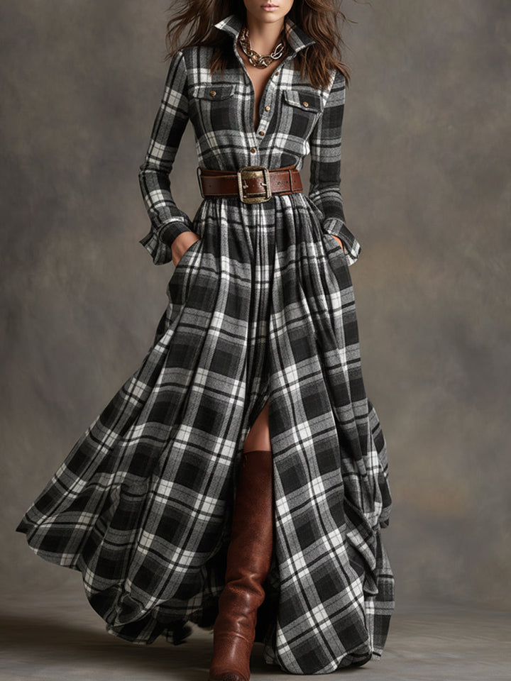 SCARLETT | ABITO CAMICIA MAXI CON CINTURA