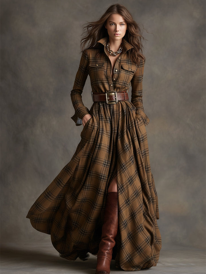 SCARLETT | ABITO CAMICIA MAXI CON CINTURA
