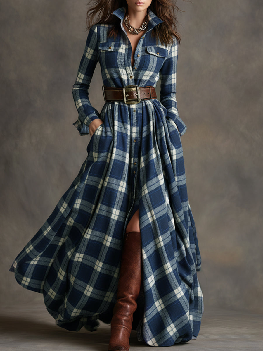 SCARLETT | ABITO CAMICIA MAXI CON CINTURA