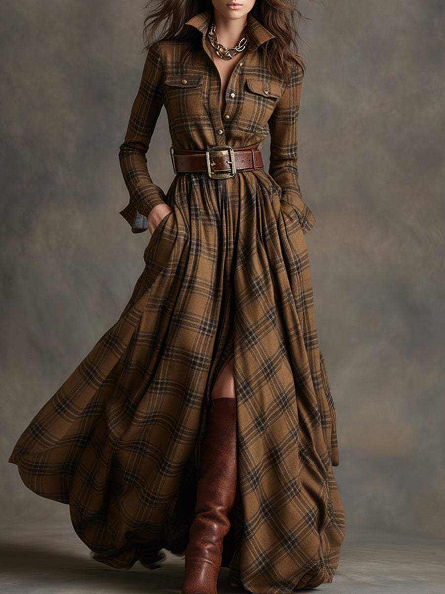 SCARLETT | ABITO CAMICIA MAXI CON CINTURA