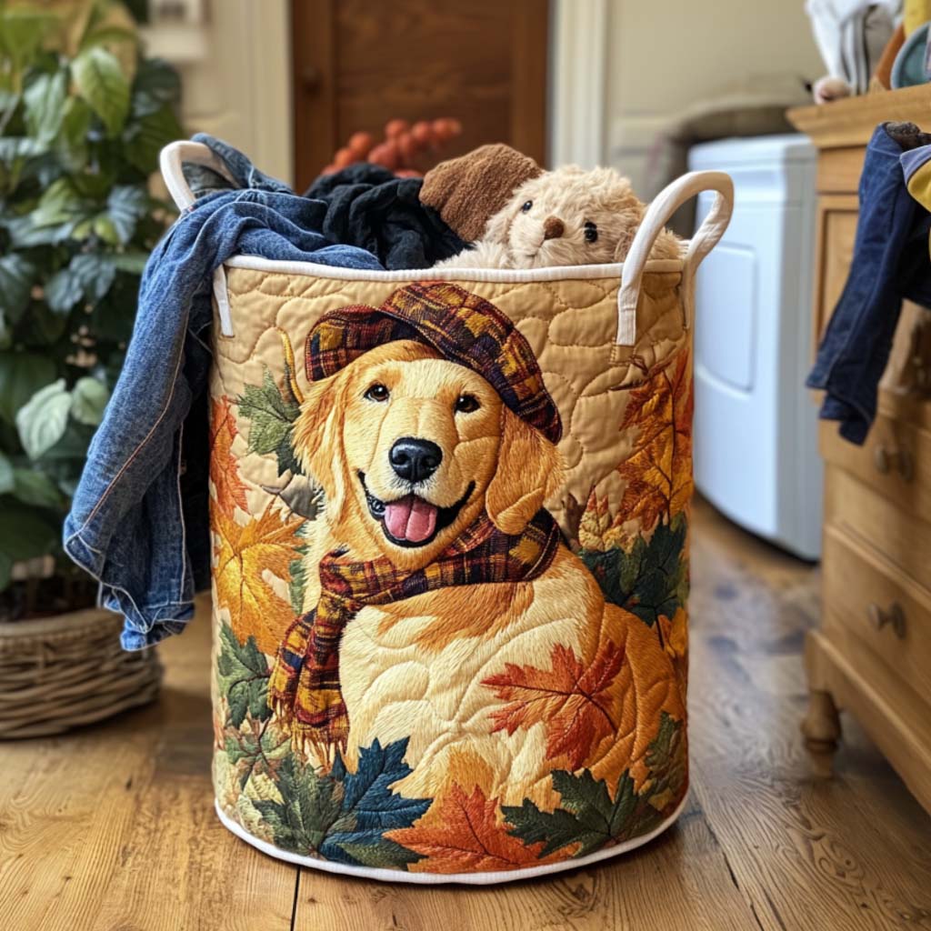 Cesto per la Biancheria Trapuntato Golden Retriever NCU0QN013