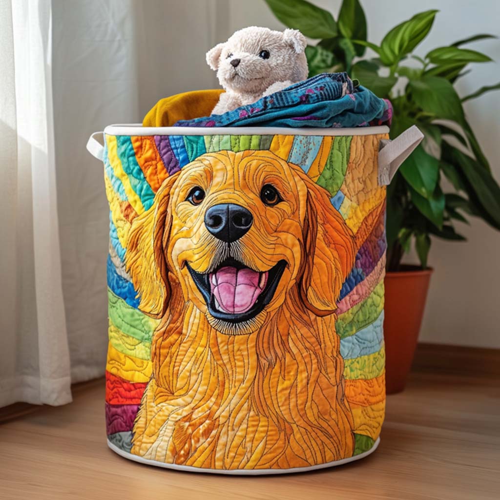 Cesto per la Biancheria Trapuntato Golden Retriever NCU0QN013