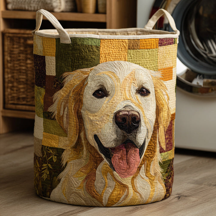 Cesto della Lavanderia Trapuntato Golden Retriever Felice NCU0HNH014