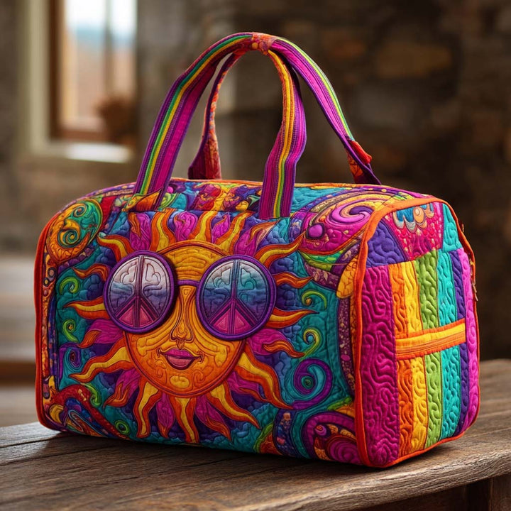 Borsa da viaggio trapuntata Hippie Happy Sun NCU0XD462