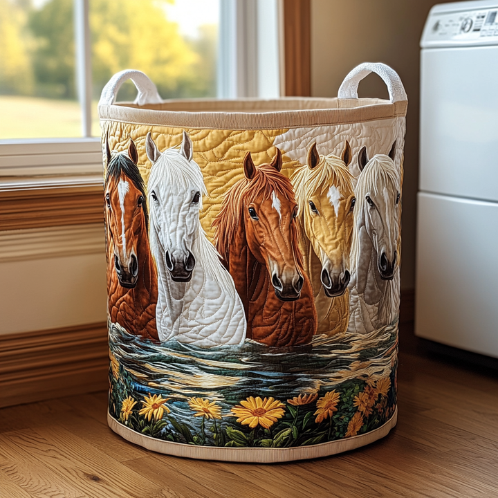 Cesto per Biancheria Trapuntato Horse Blossom NCU0DDK753