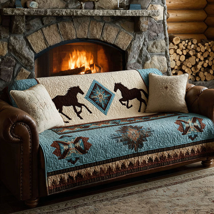Copertura per Divano Trapuntato Horse Sky NCU0DK11510
