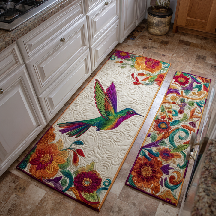 Tappeto da cucina antiscivolo con colibrì delicato NCU0DK11062