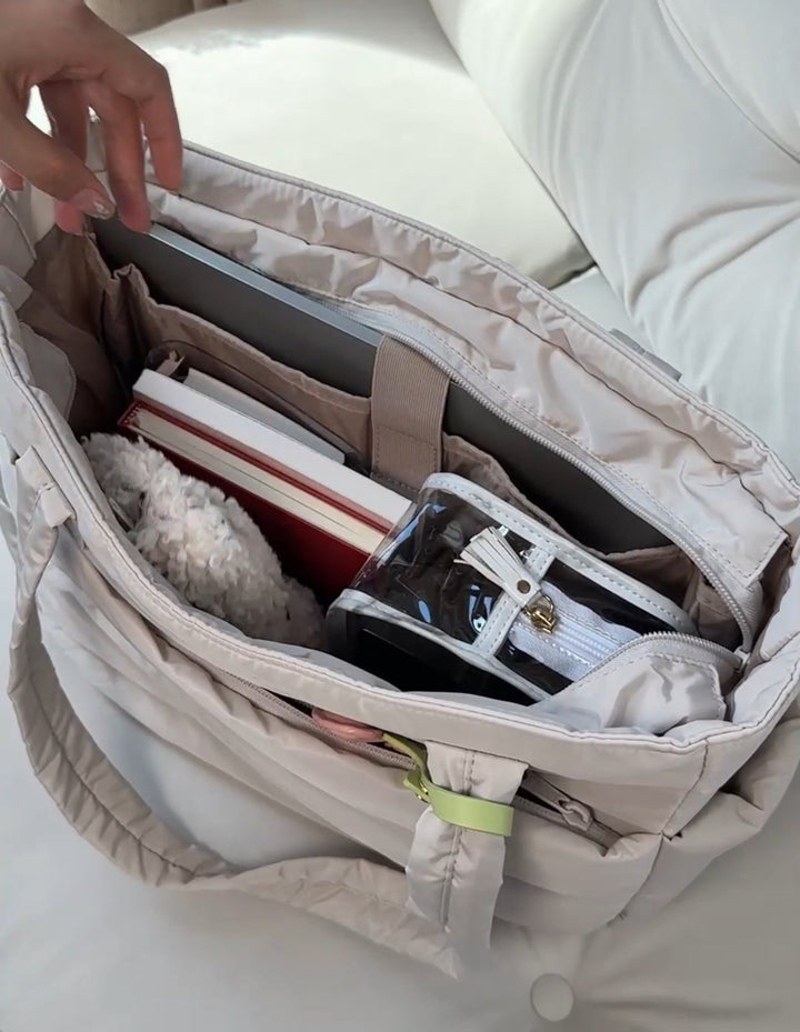 CALYSS | BORSA A SPALLA A BOLLE CON TASCHINI