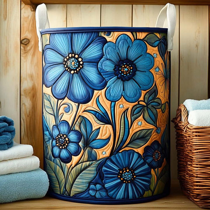 Cesto per la Biancheria Trapuntato Indigo Bloom Harmony NCU0NXD200