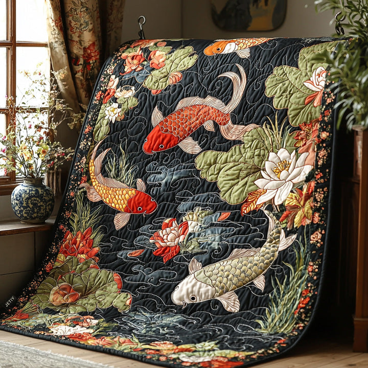 Coperta Trapuntata Eleganza Koi Giapponese NCU0DV6424
