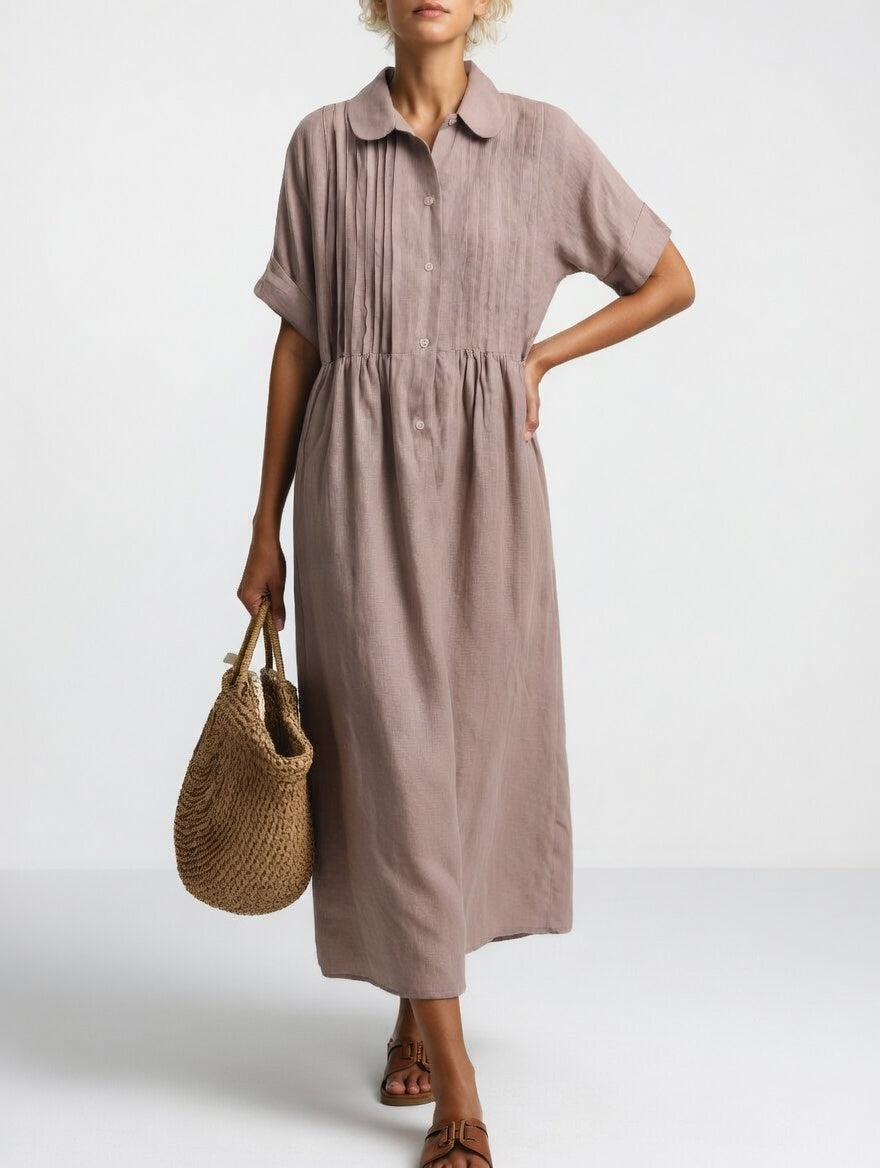Lysandra | Abito Camicia Lungo in Cotone