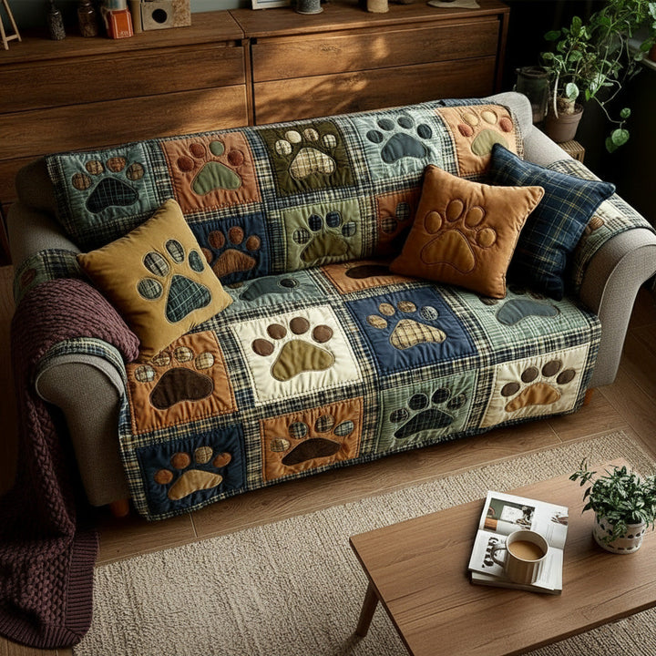 Copertura per Divano Trapuntata Love Paw NCU0NT11193