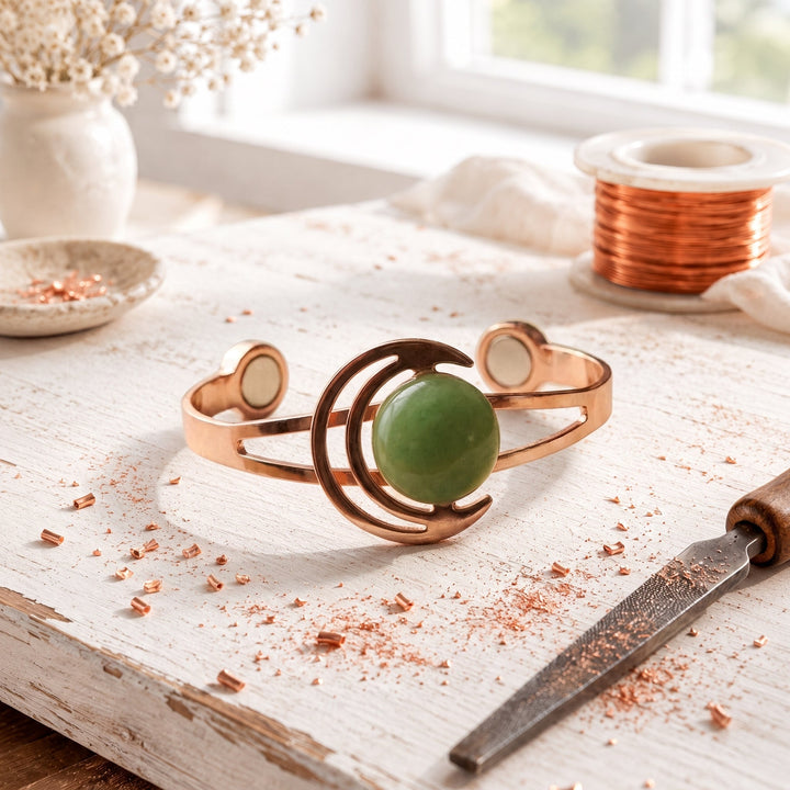 Lunara Bracciale in Rame Verde