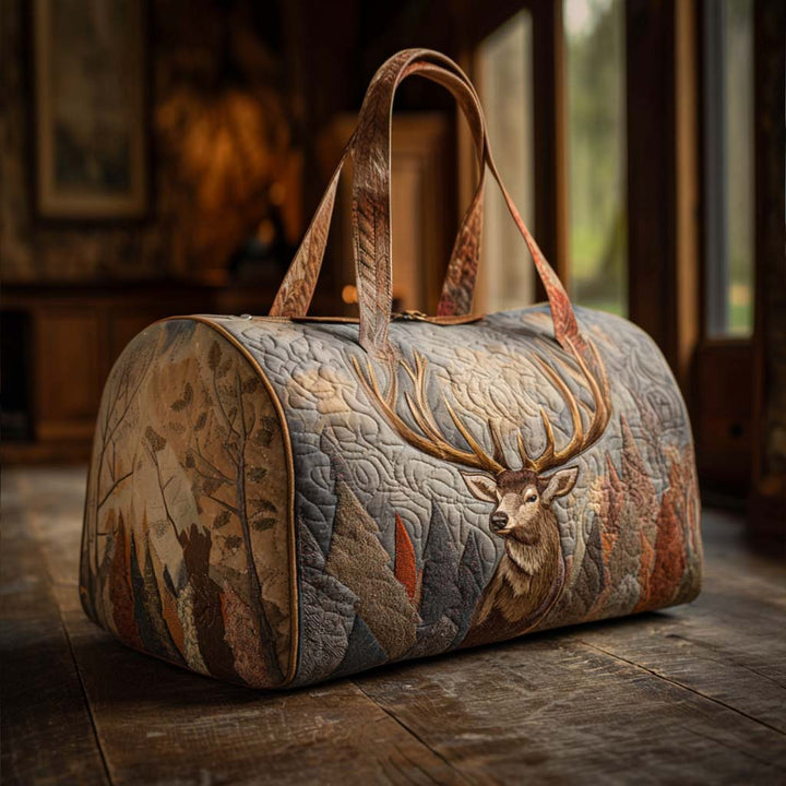 Borsa da viaggio trapuntata con cervo NCU0VT279