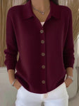Fosca | Cardigan Morbido con Collo e Bottoni