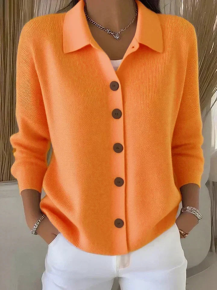 Fosca | Cardigan Morbido con Collo e Bottoni