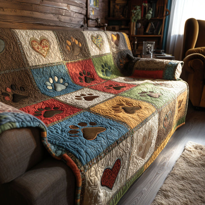 Copertura per Divano Trapuntata Meadow Paw NCU0PT10889