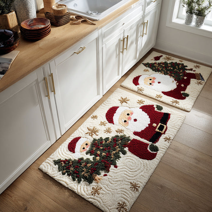 Tappeto da cucina antiscivolo natalizio con viaggio festivo NCU0DV8495