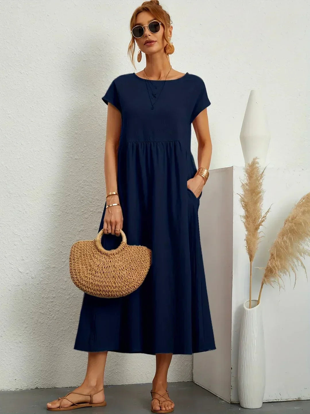 Abito midi fluido Gabrielle da donna - Maria Milano