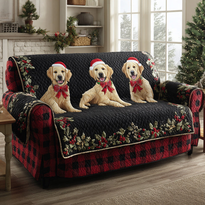 Copertura per Divano Trapuntata Golden Retriever di Mezzanotte NCU0HH979